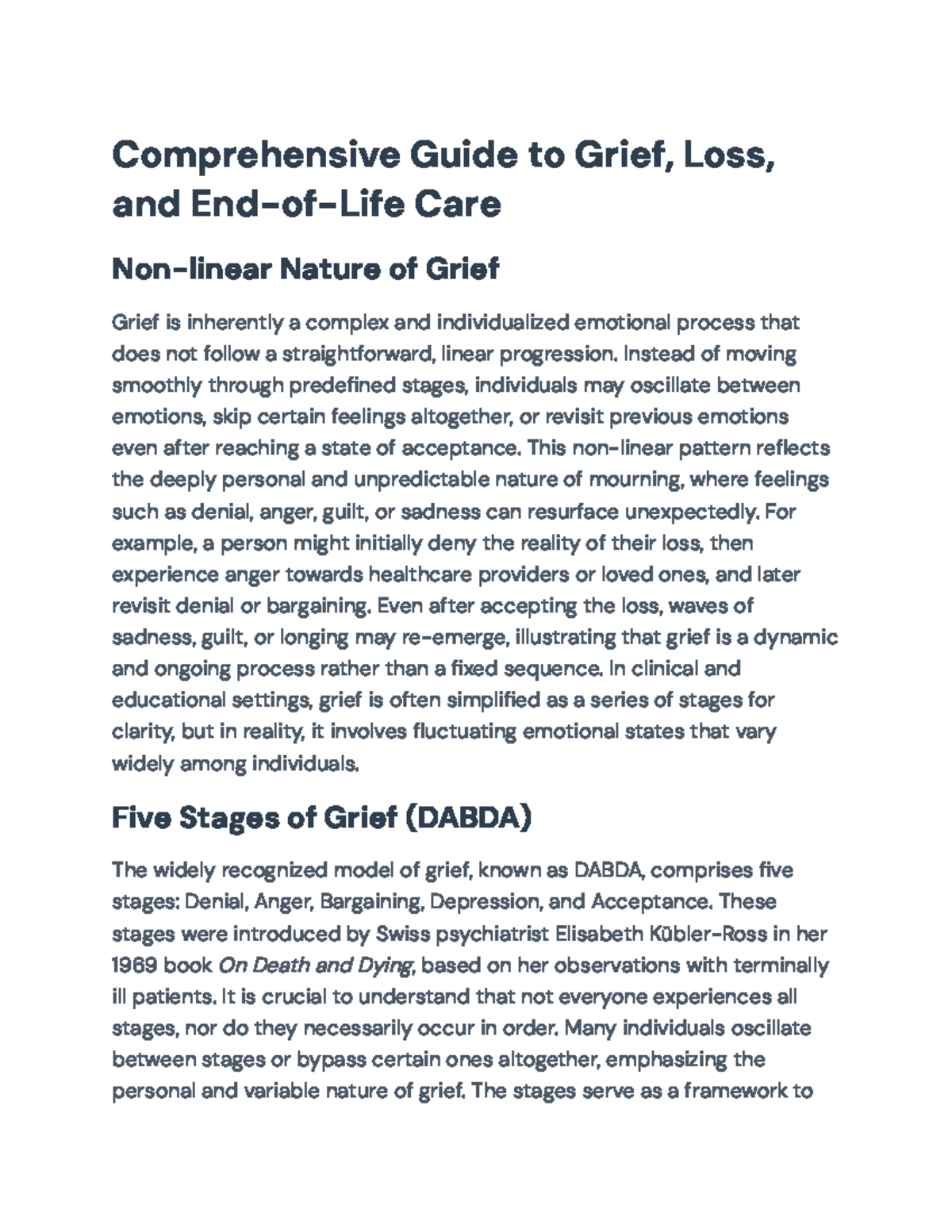 Comprehensive Guide to Grief, Loss, and End-of-Life Care Strategies ...