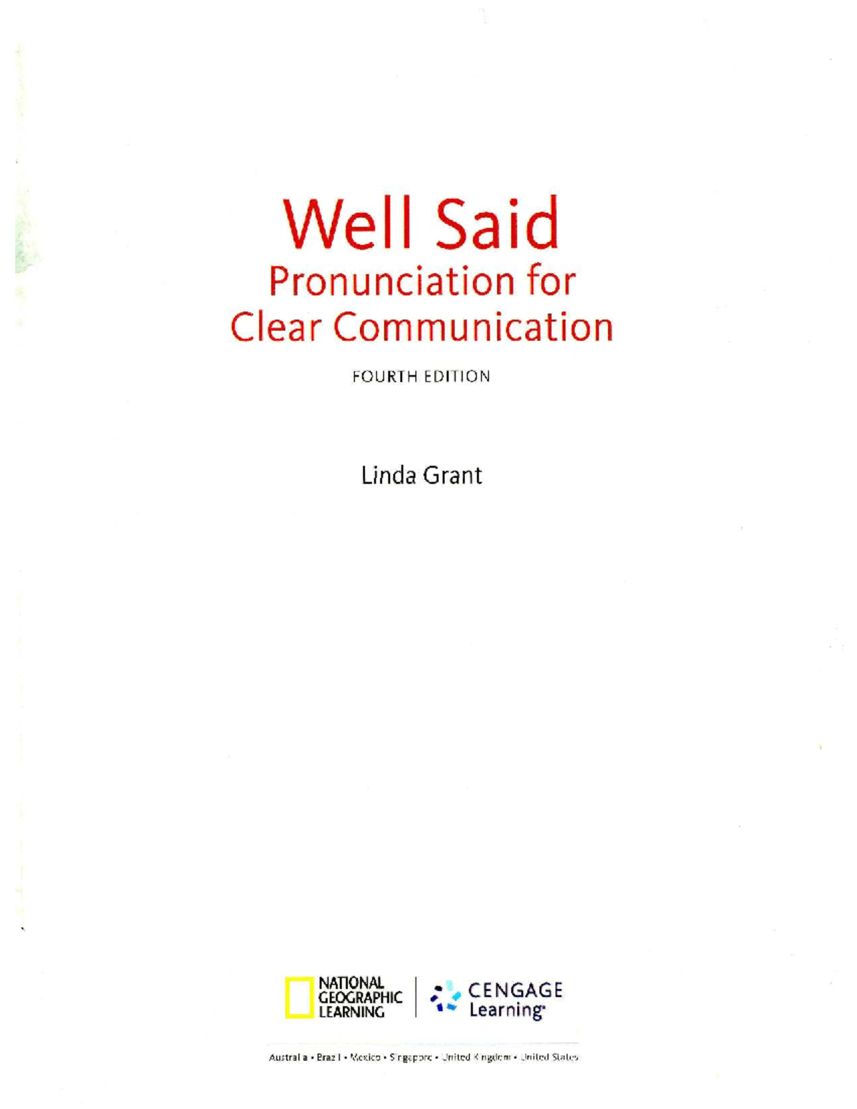 Well Said 4th Edition: Pronunciation for Clear Communication Guide ...