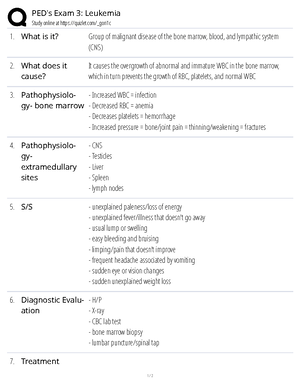 PED 3 Final Exam Study Guide: Neuroblastoma Overview and Management ...