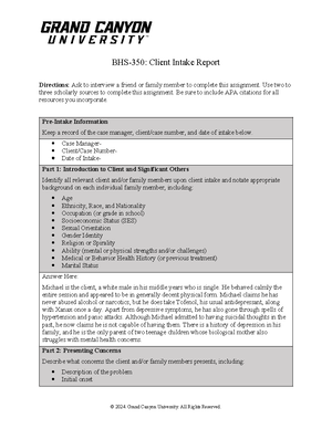 [Solved] Describe some ways a case note might differ from an intake ...