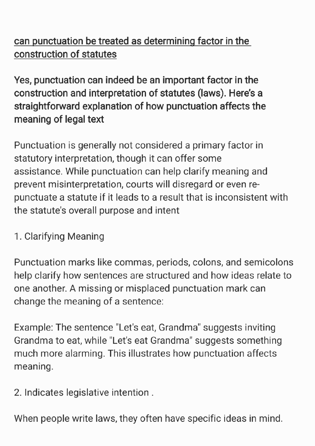 Punctuation's Role in Statutory Interpretation: A Study on Legal ...