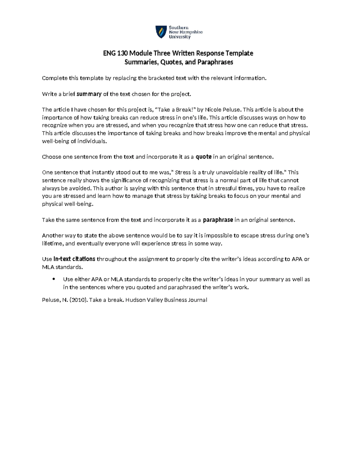 ENG 130 Module Two Written Response Template - ENG 130 Module Two ...