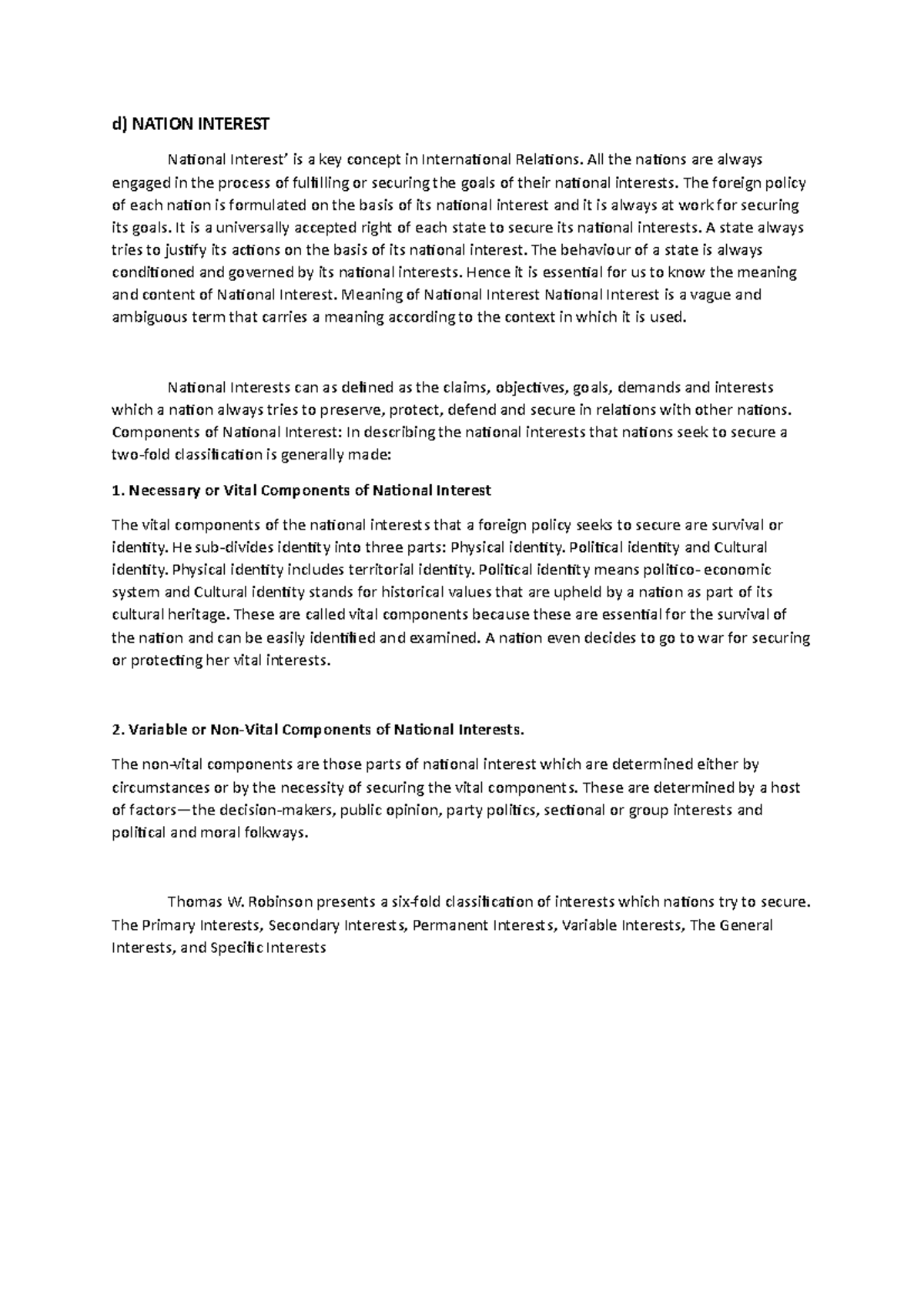 IR 101 - Understanding National Interest in International Relations ...