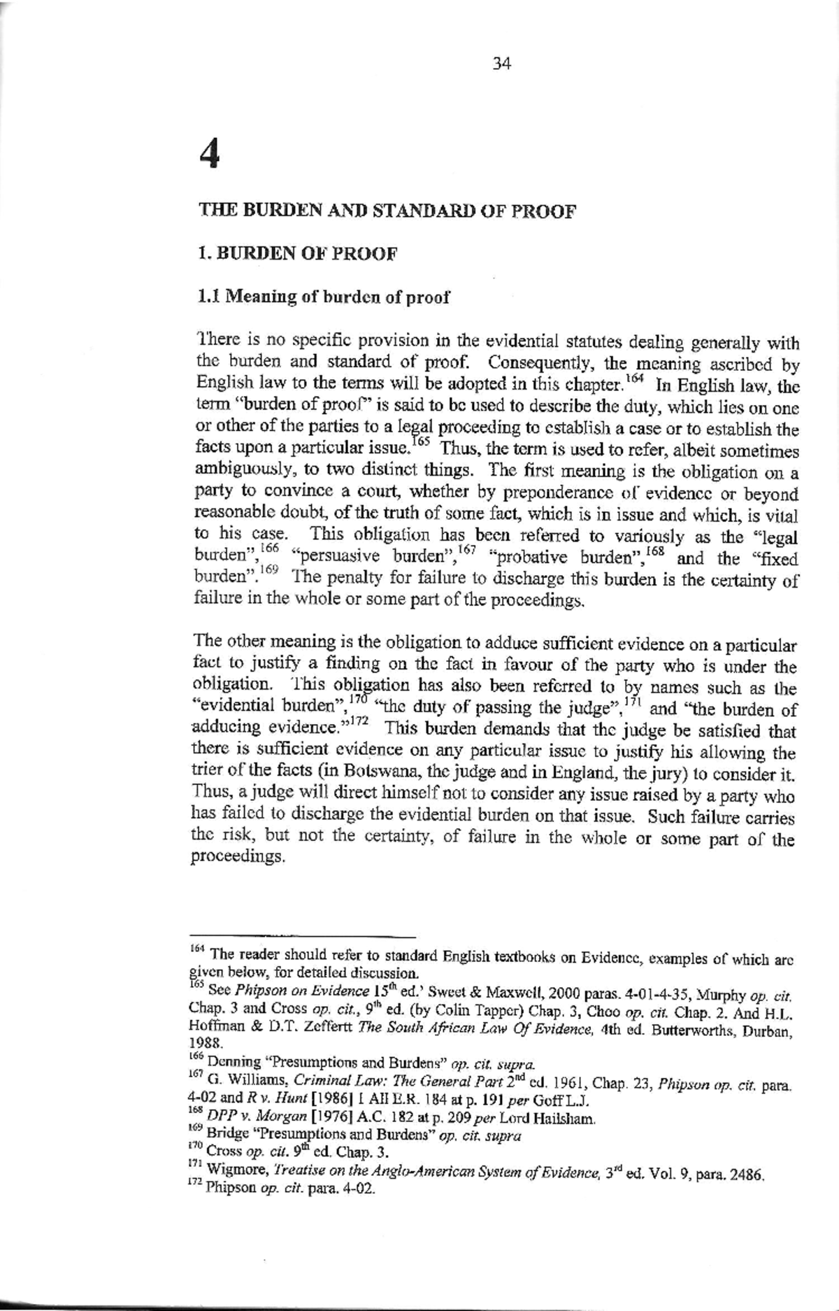Chapter 4: Understanding the Burden and Standard of Proof in Law - Studocu