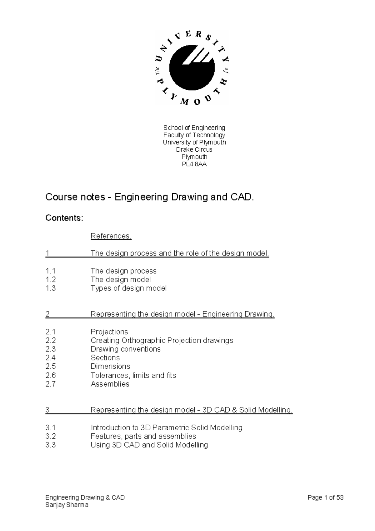ENGR 101: Engineering Drawing & CAD Course Notes - Studocu