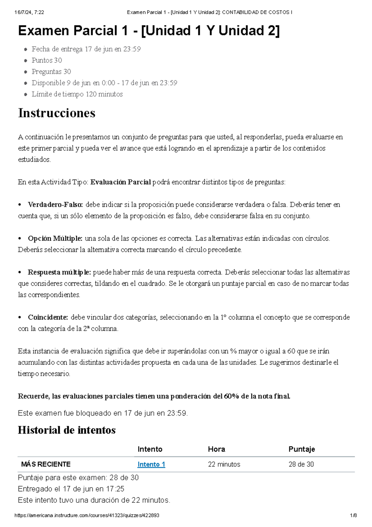 Examen Parcial 1 - [Unidad 1 y 2] Notas de Contabilidad de Costos I ...