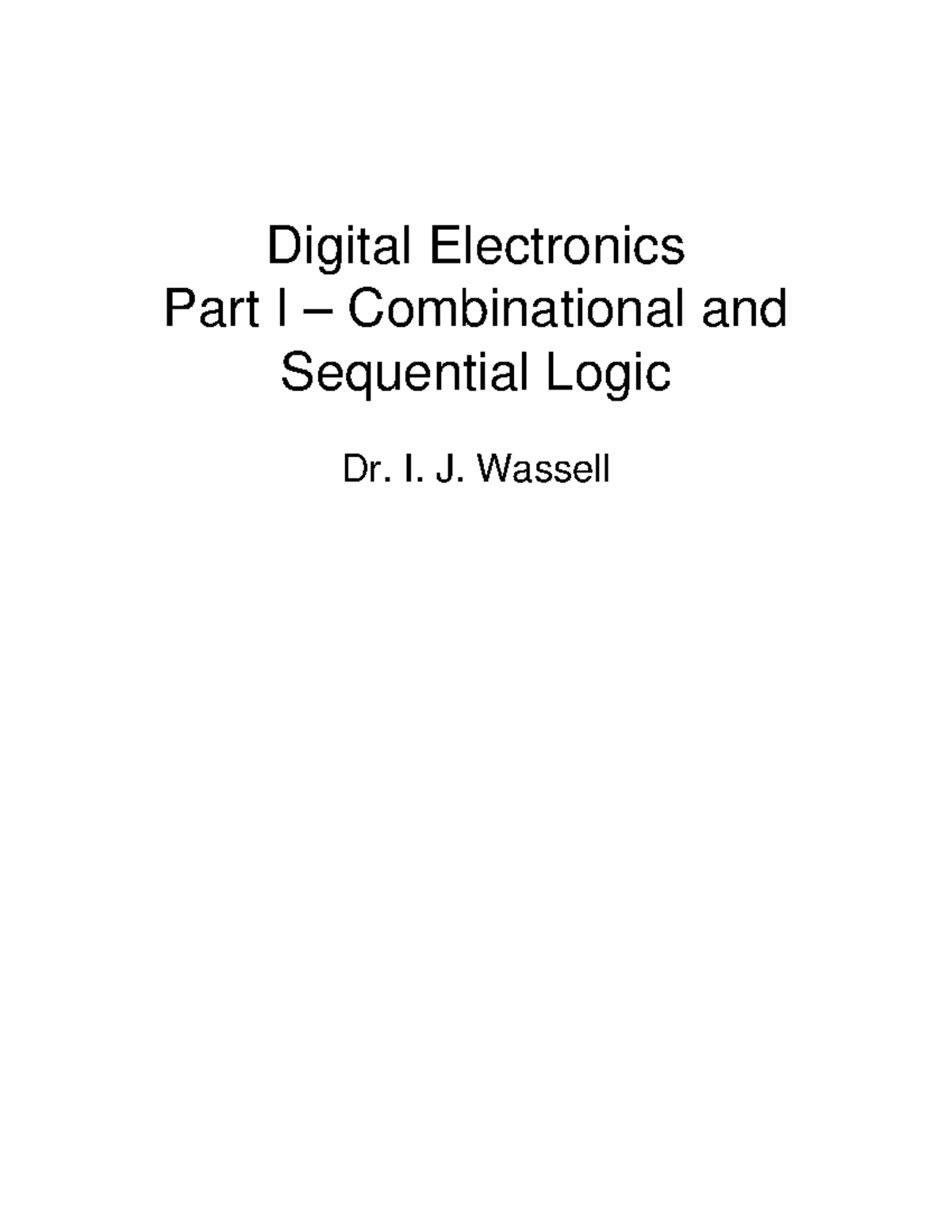 Digital Electronics (ELEC101) Lecture Notes & Course Overview - Studocu