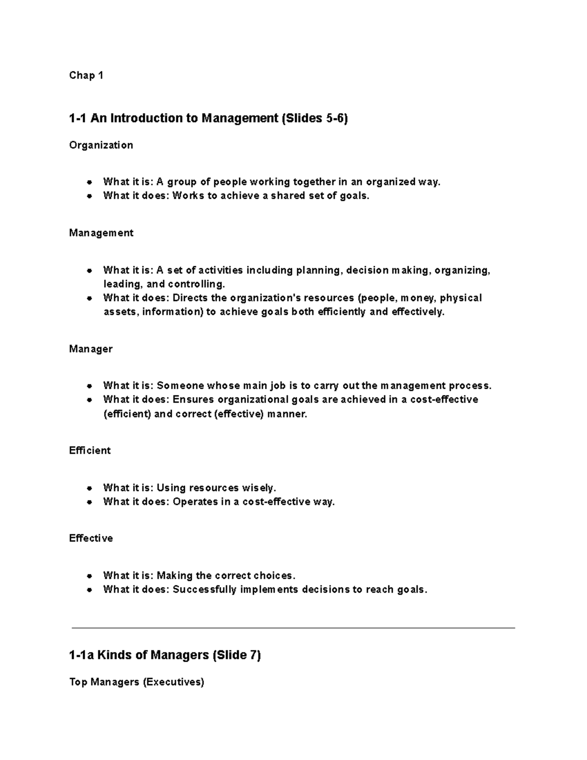 Management 101: Introduction to Key Concepts and Functions - Studocu