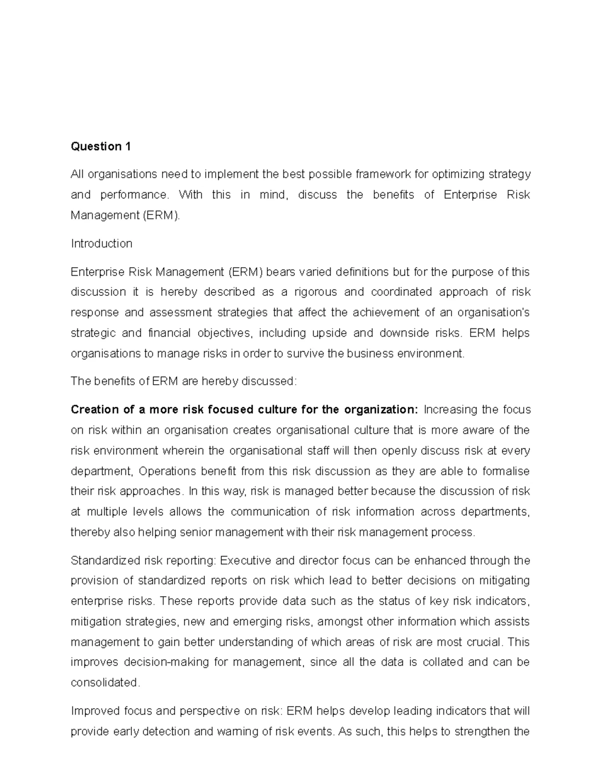 MANCOSA FRM Case Study: Risk Management Insights & Strategies - Studocu
