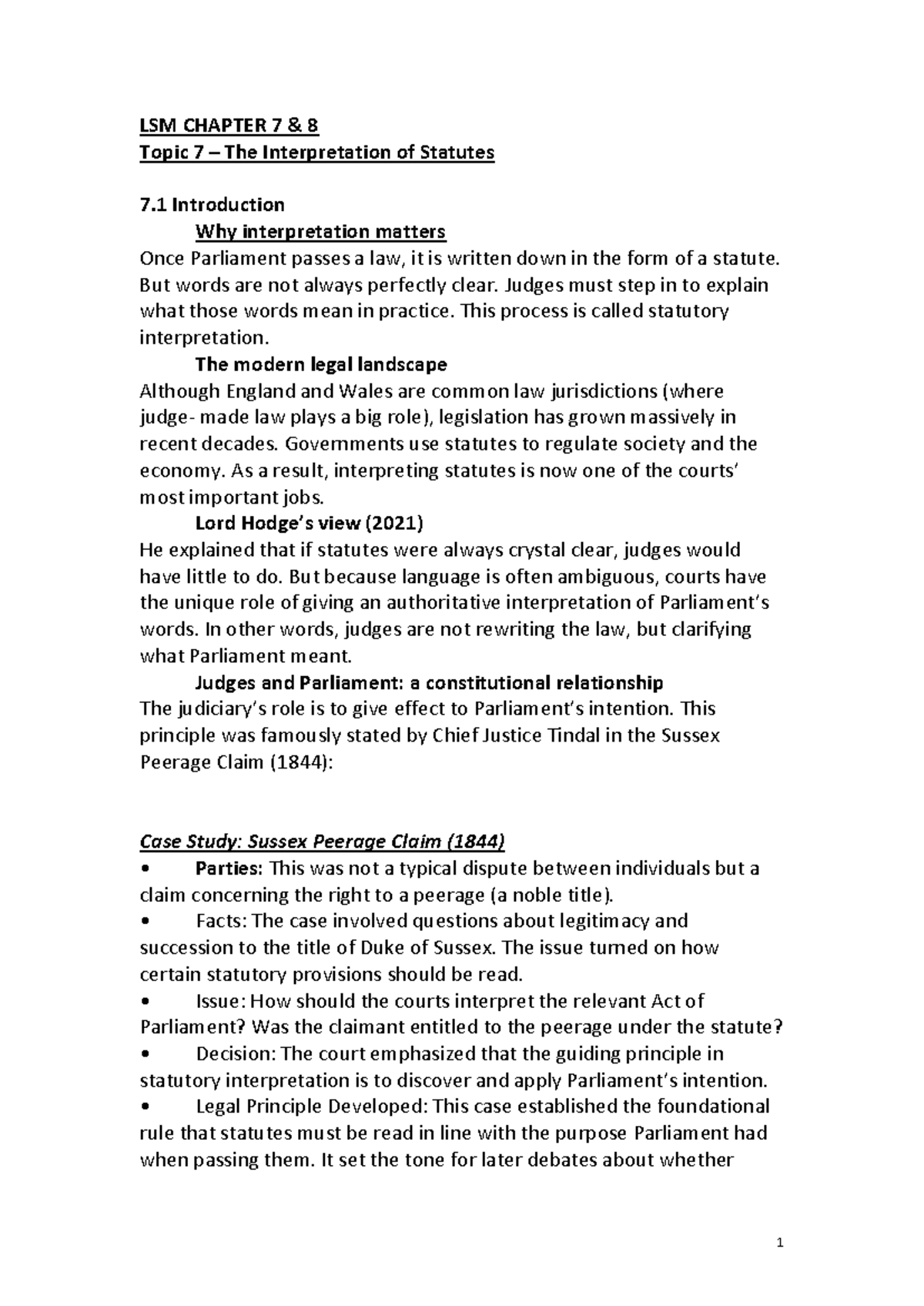 LSM CHAPTER 7 & 8: Statutory Interpretation Insights and Case Studies ...