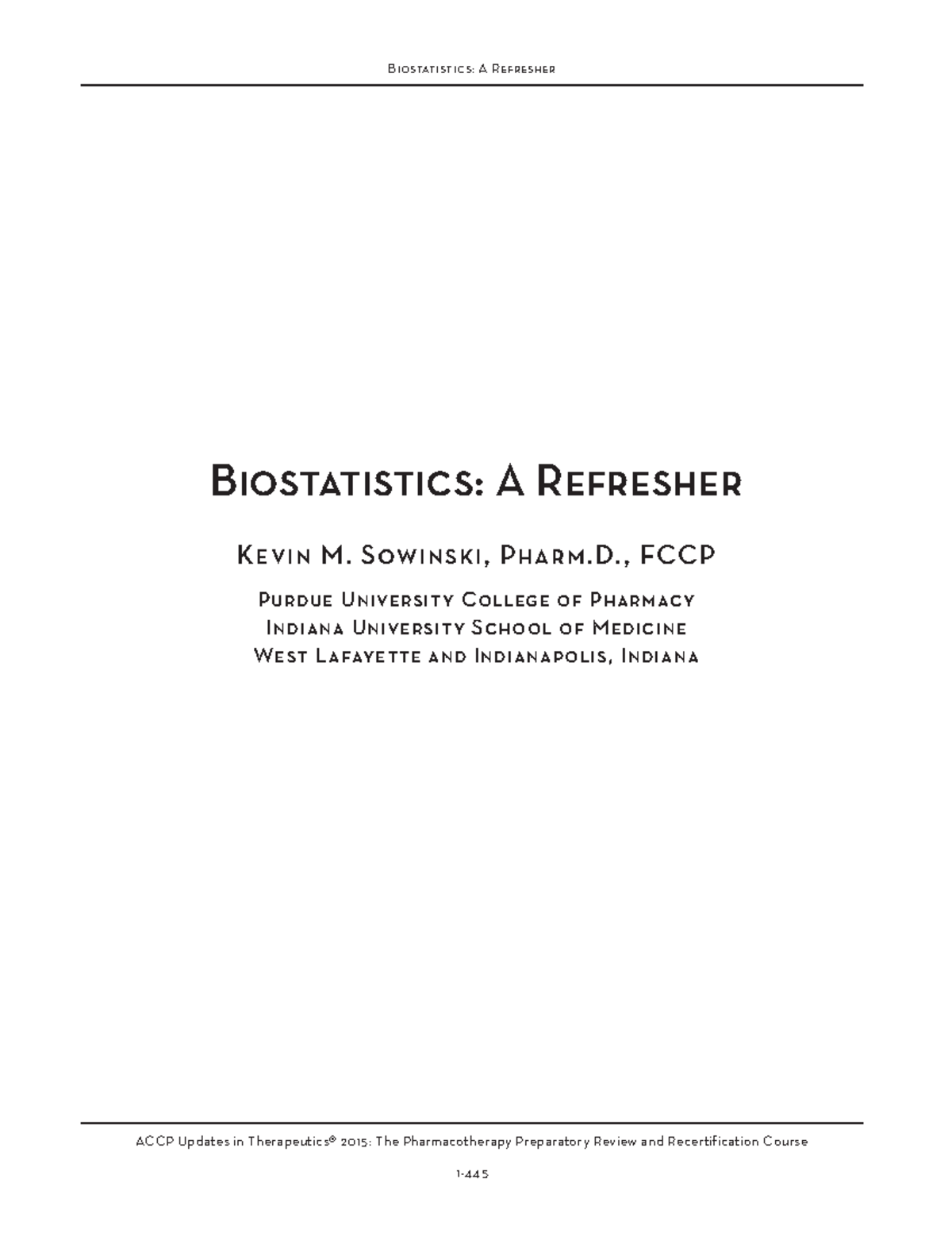 PPC15 Biostatistics Final Exam Workbook: Key Concepts and Practice ...