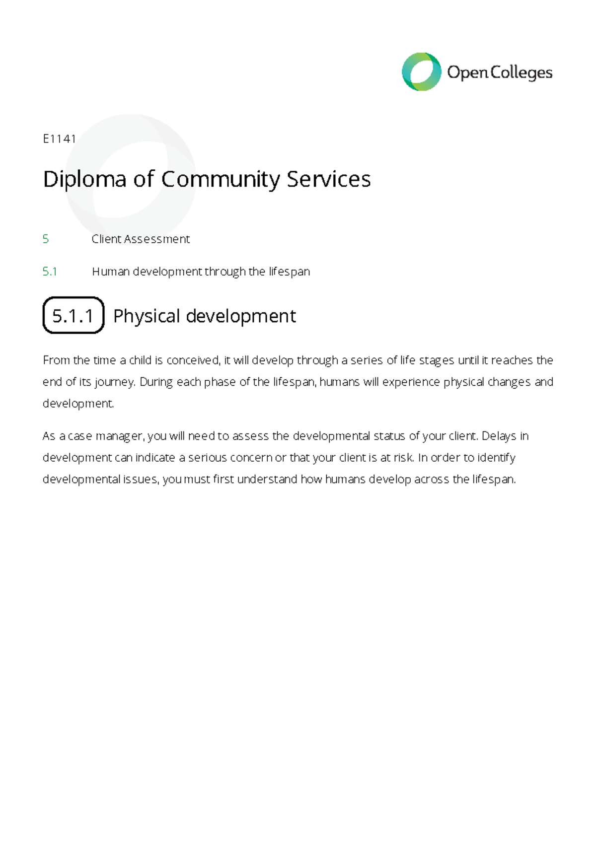 Diploma of Community Services: Module 5 - Comprehensive Notes on Human ...