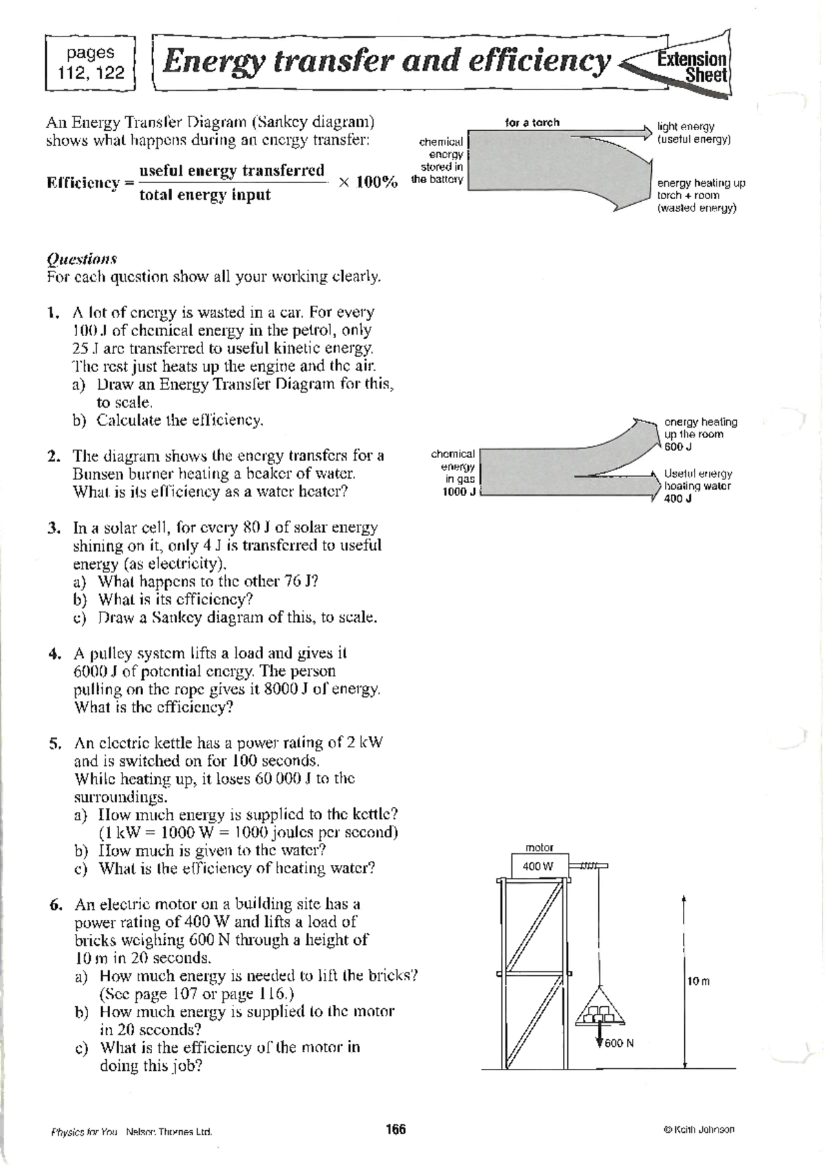 Energy Efficiency and Sankey Diagrams (Physics for You) - Studocu