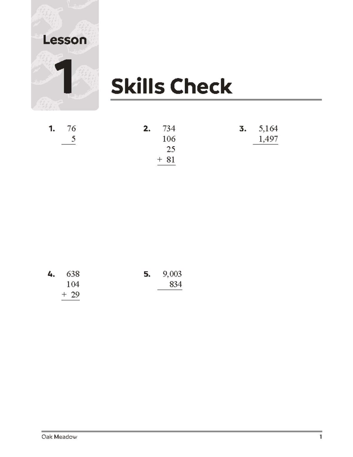 Grade 6 Math Lesson 1 Skills Check & Practice Workbook - Studocu