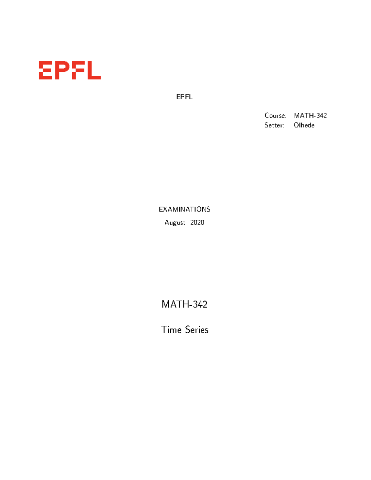 20augsofia 342mock - mock exam - EPFL Course: MATH- Setter: Olhede ...