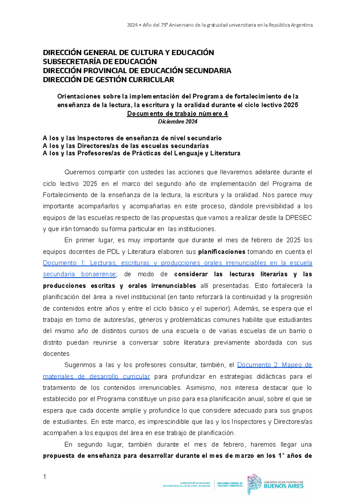 Orientaciones para la Implementación del Programa de Fortalecimiento ...