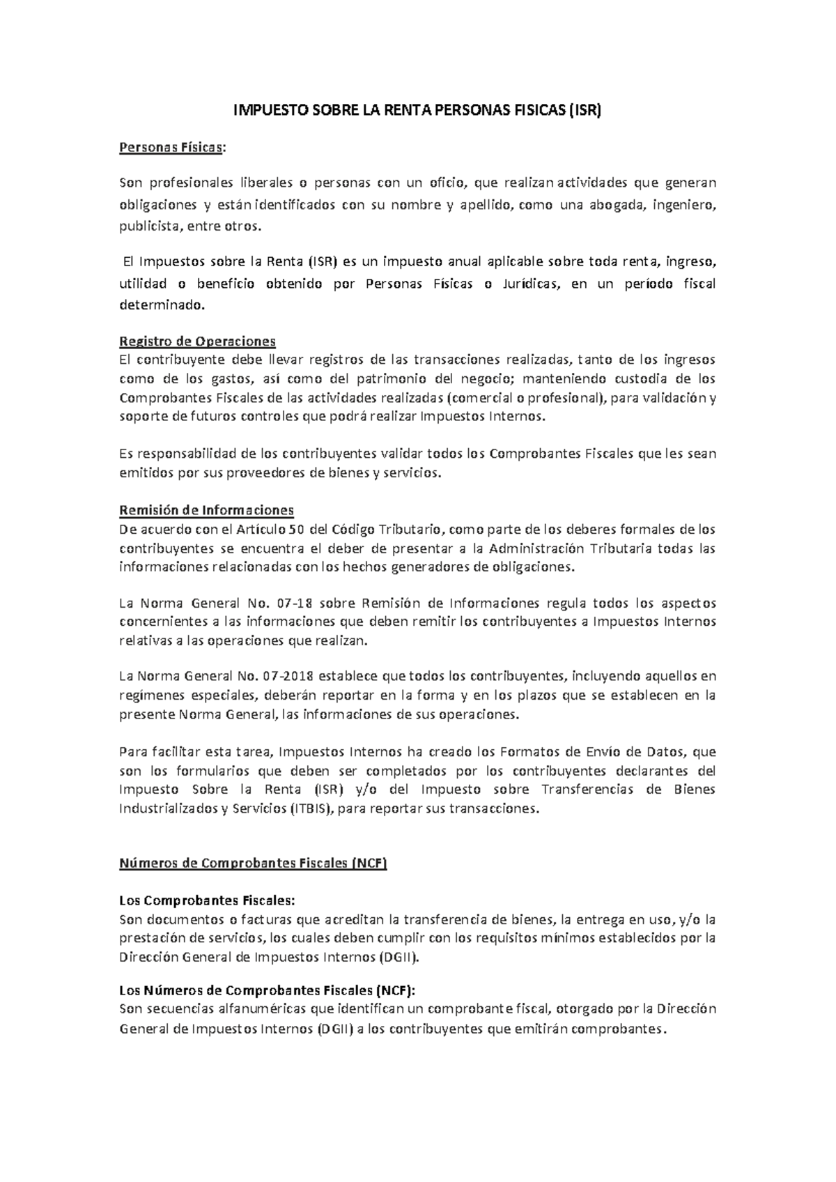 Impuesto Sobre la Renta para Personas Físicas (ISR) - Guía Completa ...
