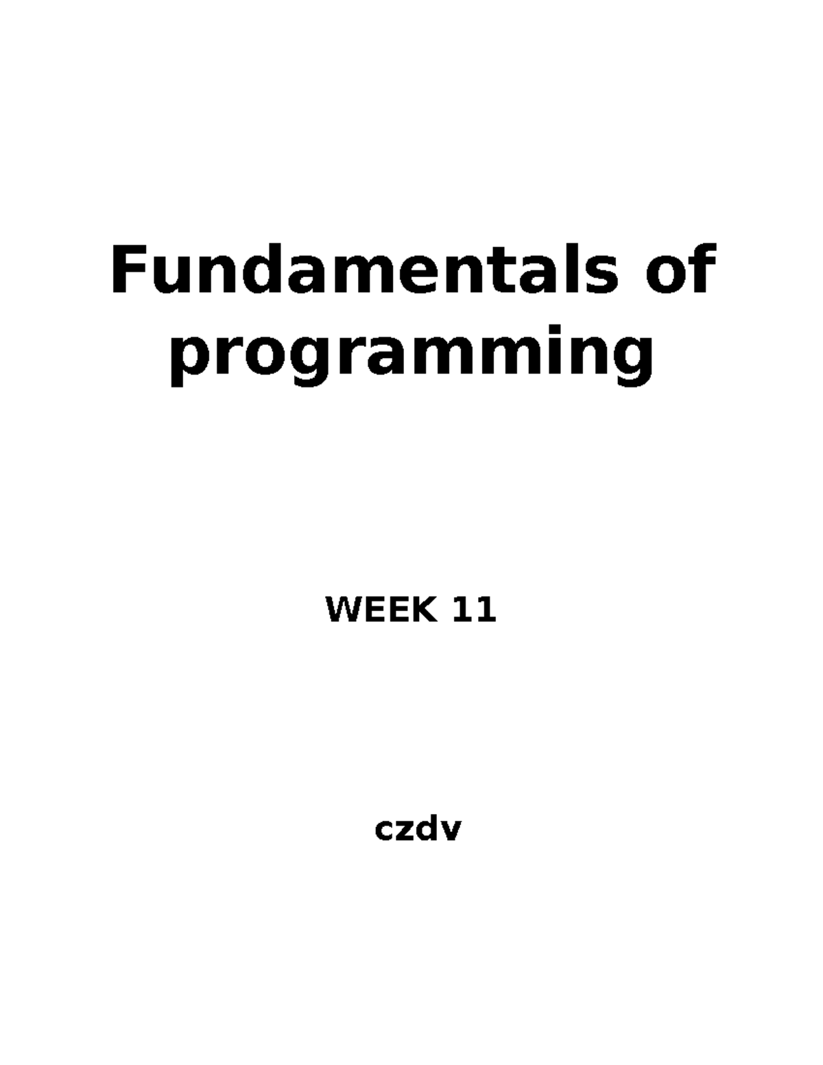 Lab11 - Programming Fundamentals Week 11 Task 11.1 - Studocu