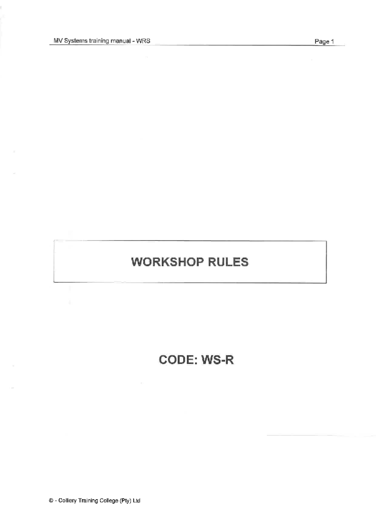 MV training - MV2001 - Studocu
