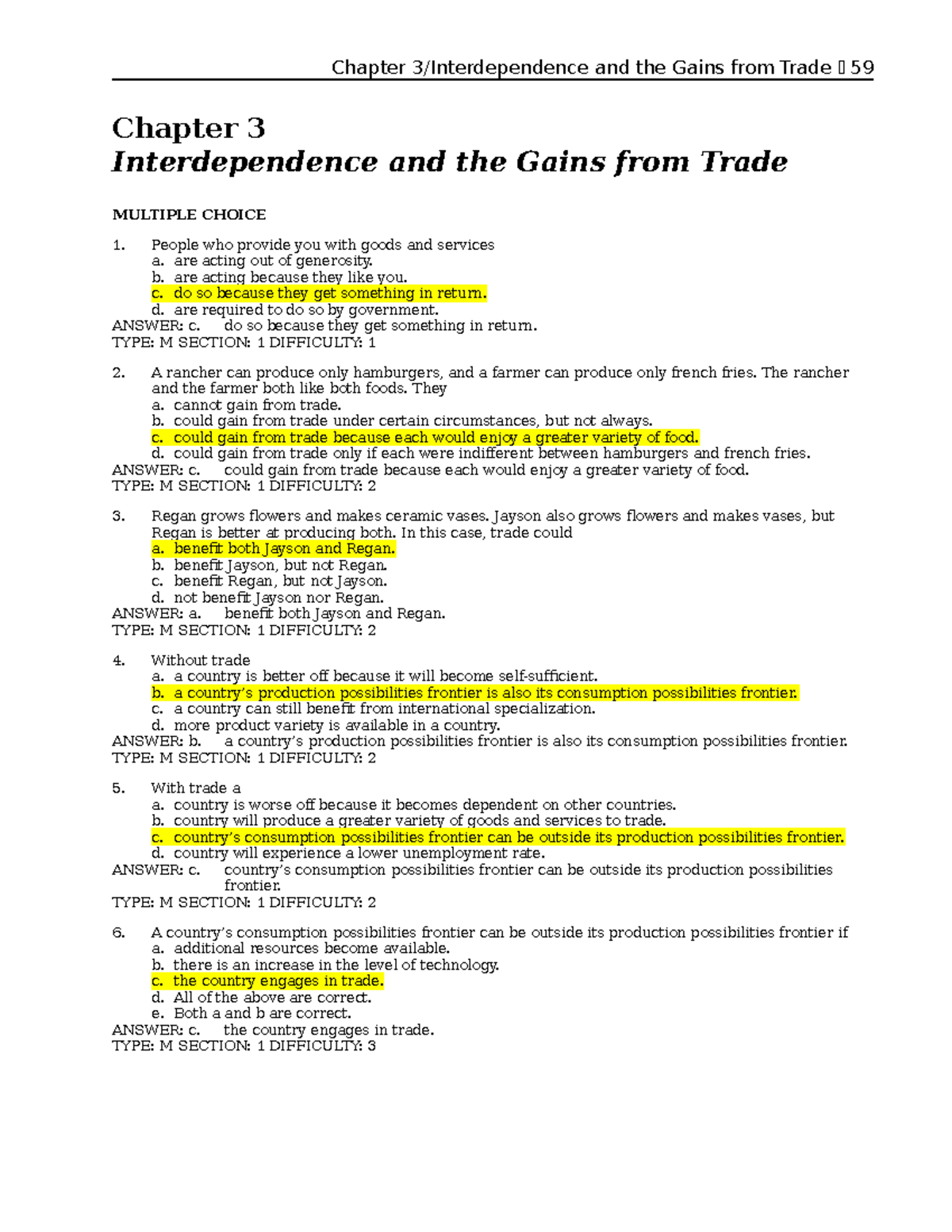 Chapter 3 - Gains from Trade in Microeconomics (ECON 101) - Studocu