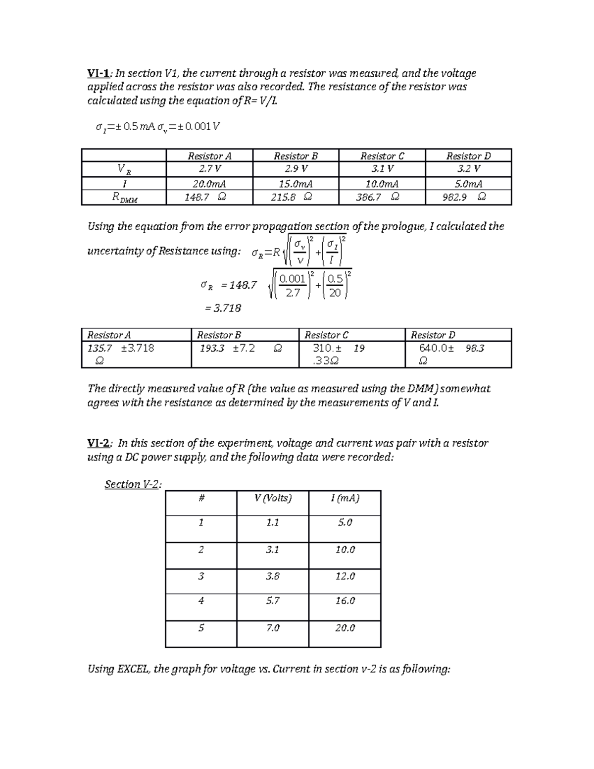 Lab Report EC 1: Resistance Measurement & Error Analysis in Circuits ...