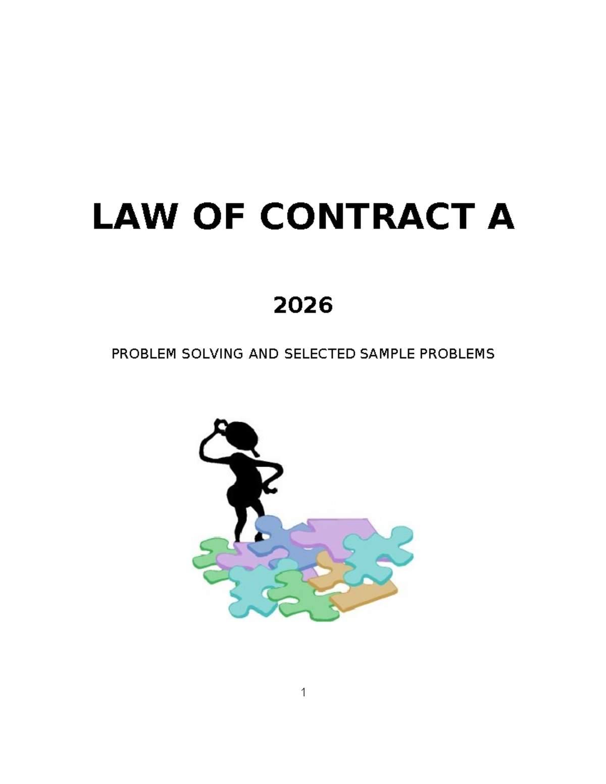 Contract A 2026: Problem Solving & Sample Scenarios in Law - Studocu
