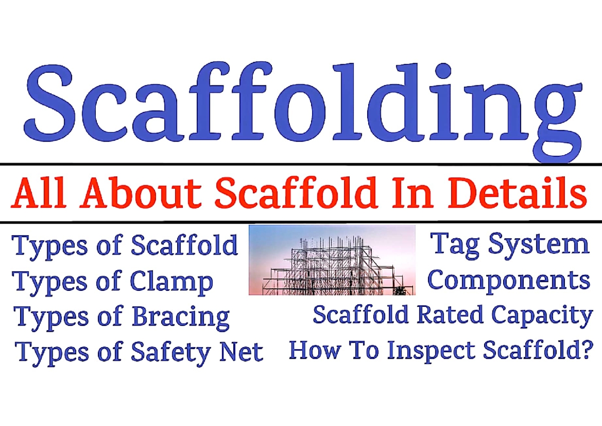 Scaffolding Safety and Components Overview (Course Code: SACF) - Studocu
