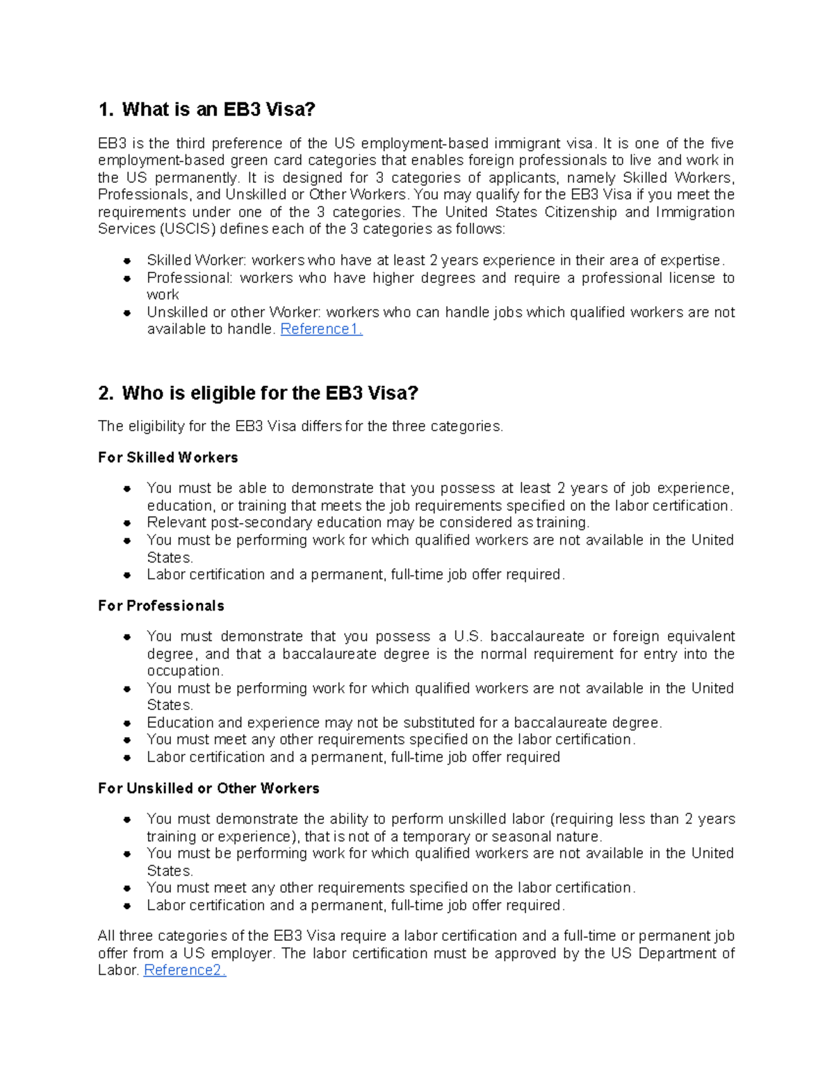 What is an EB3 US Visa - What is an EB3 US Visa - 1. What is an EB3 ...