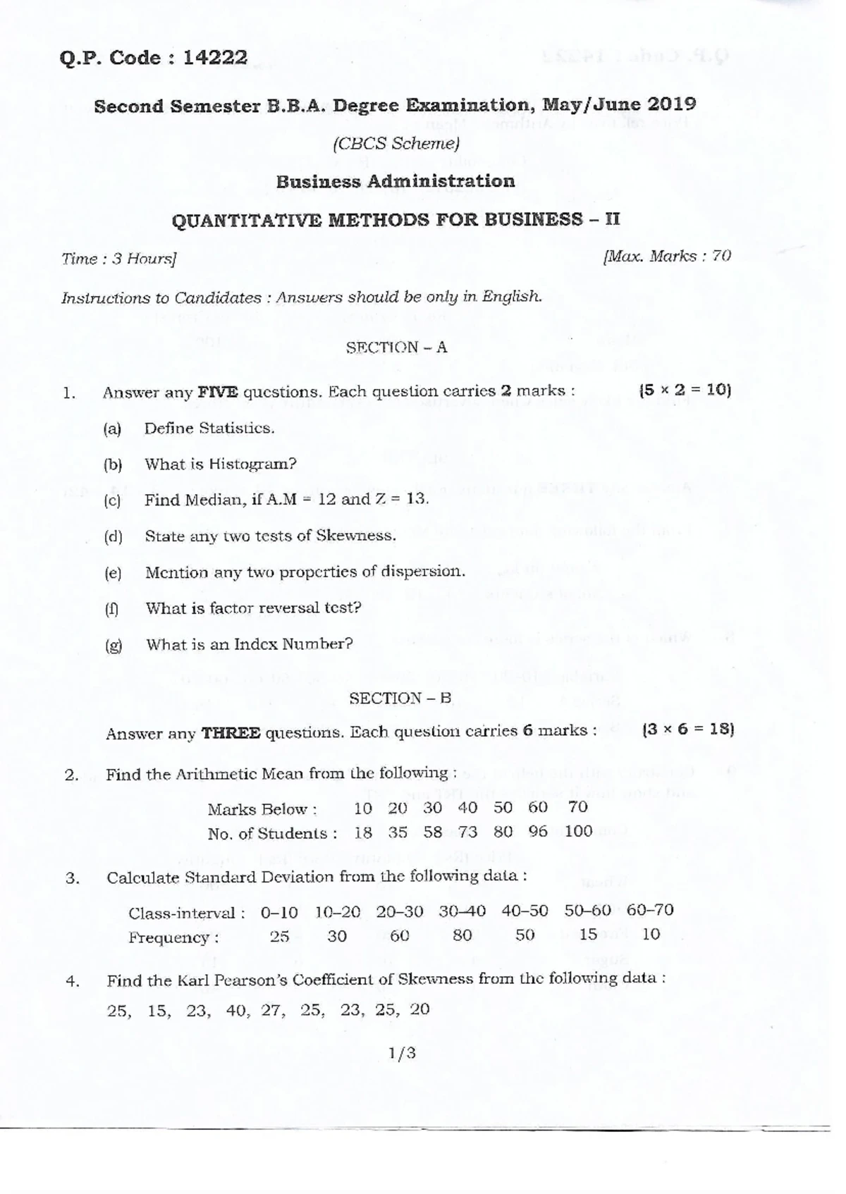 Quantitative-Methods-for-Business-IIg - SM 523 II Semester B.B ...