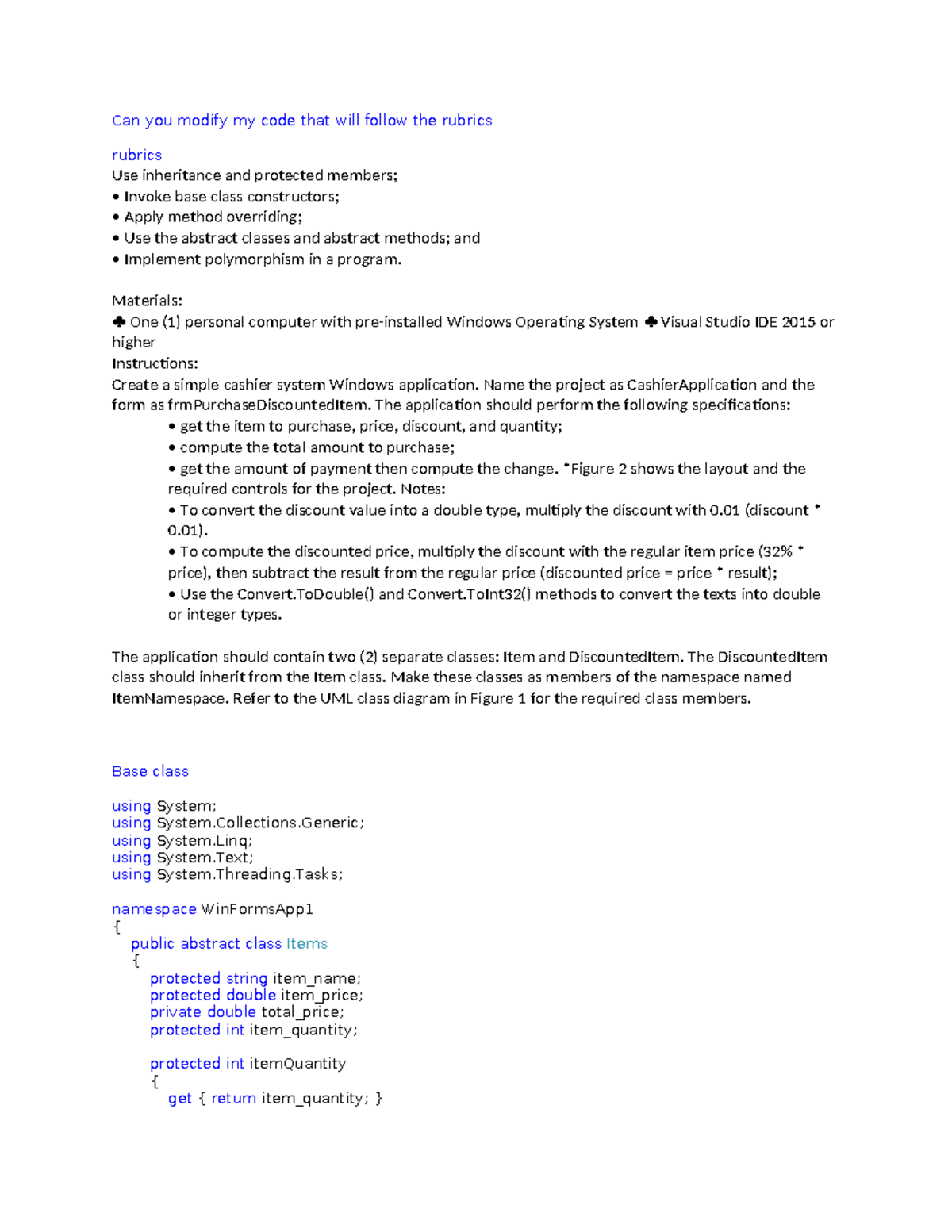 CS101: Cashier System Implementation Using OOP Concepts - Studocu