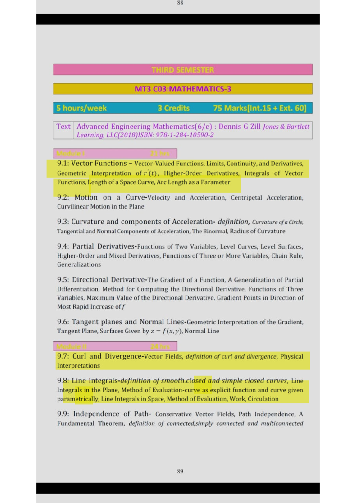 3rd Sem MT3 Advanced Engineering Maths Syllabus & Topics Overview - Studocu