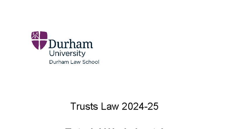 Trusts Law Tutorial Worksheet 4: Resulting Trusts Analysis - Studocu