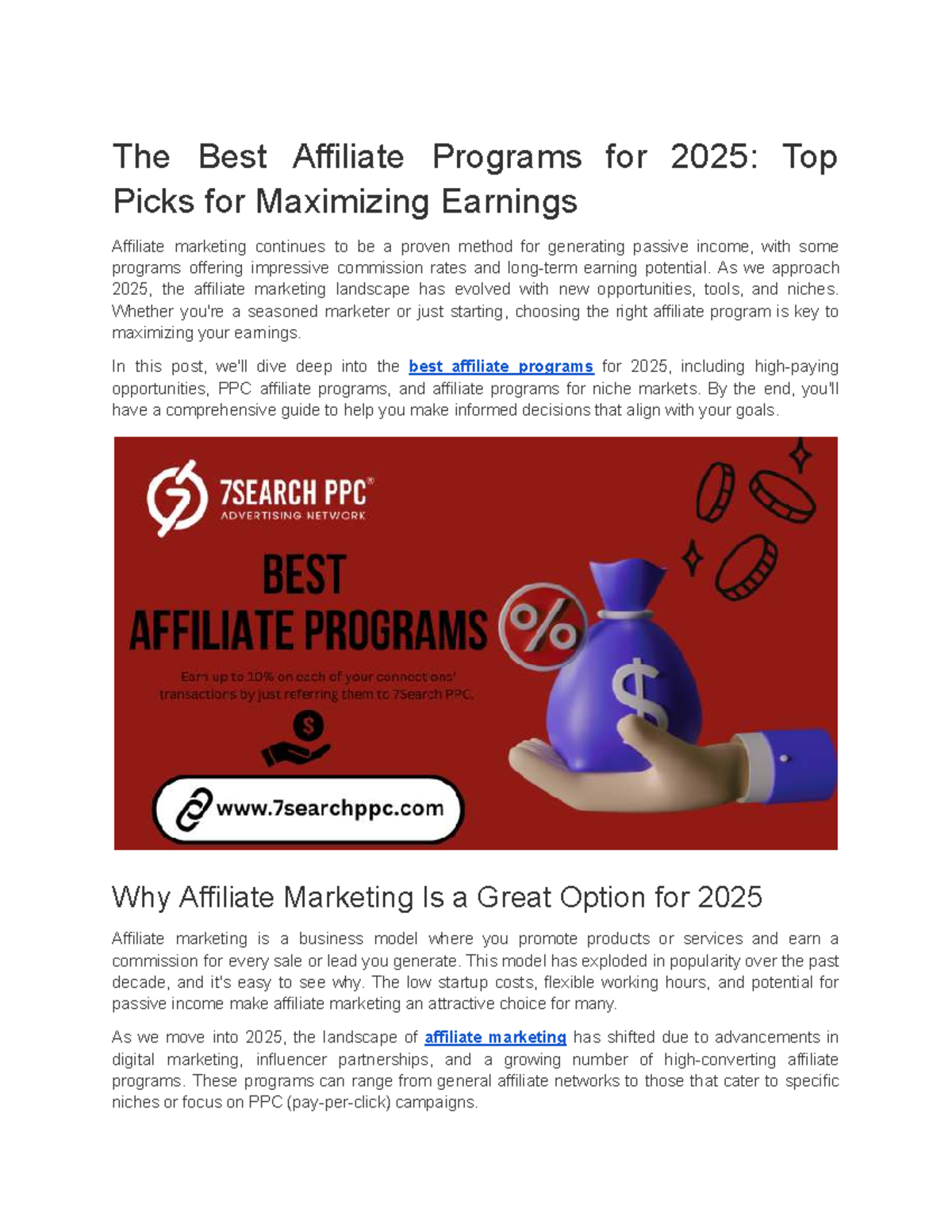 The Best Affiliate Programs for 2025 Top Picks for Maximizing Earnings ...
