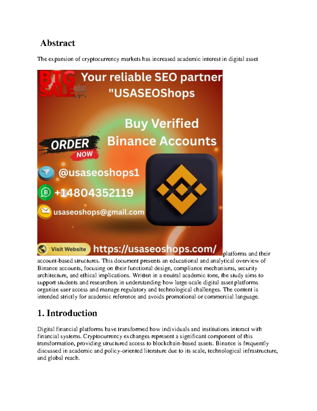 Guide to Buying Verified Binance Accounts in the US (2026) - Studocu