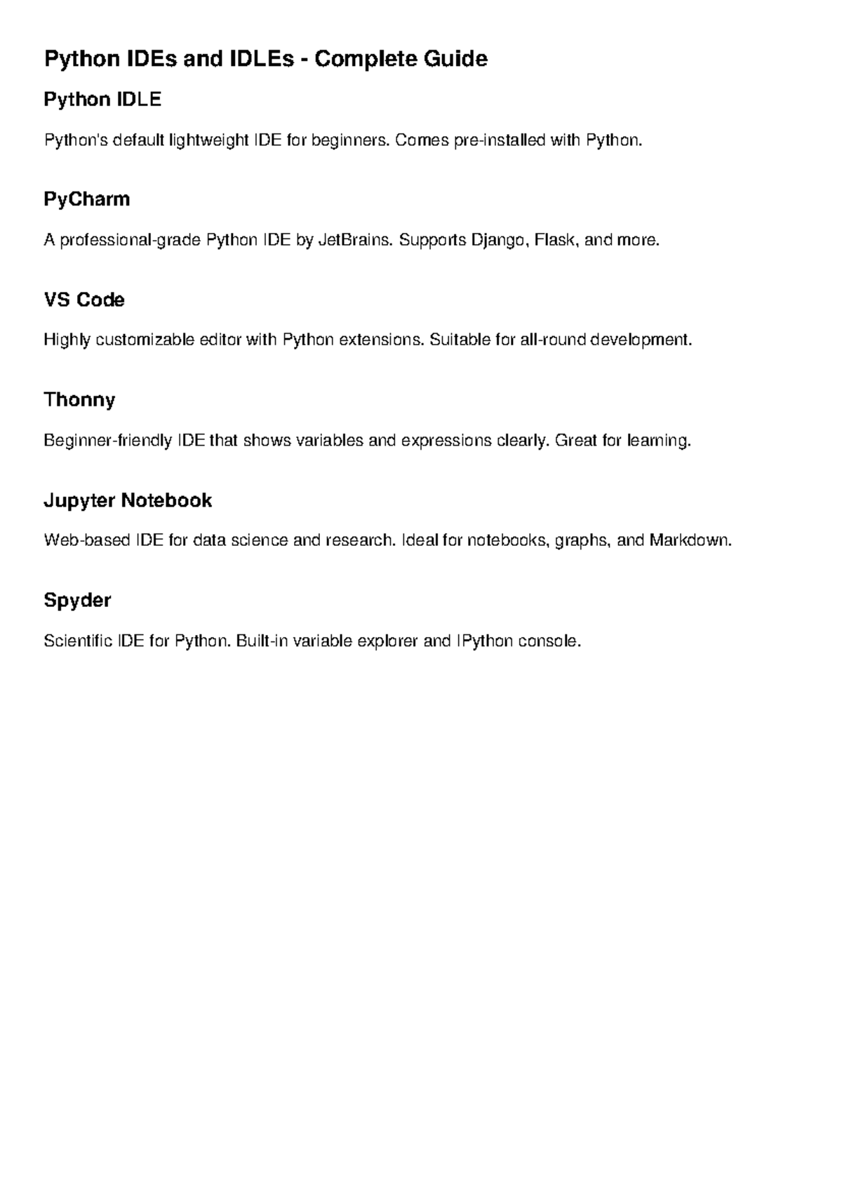 Python IDEs Guide - Python IDEs and IDLEs - Complete Guide Python IDLE ...