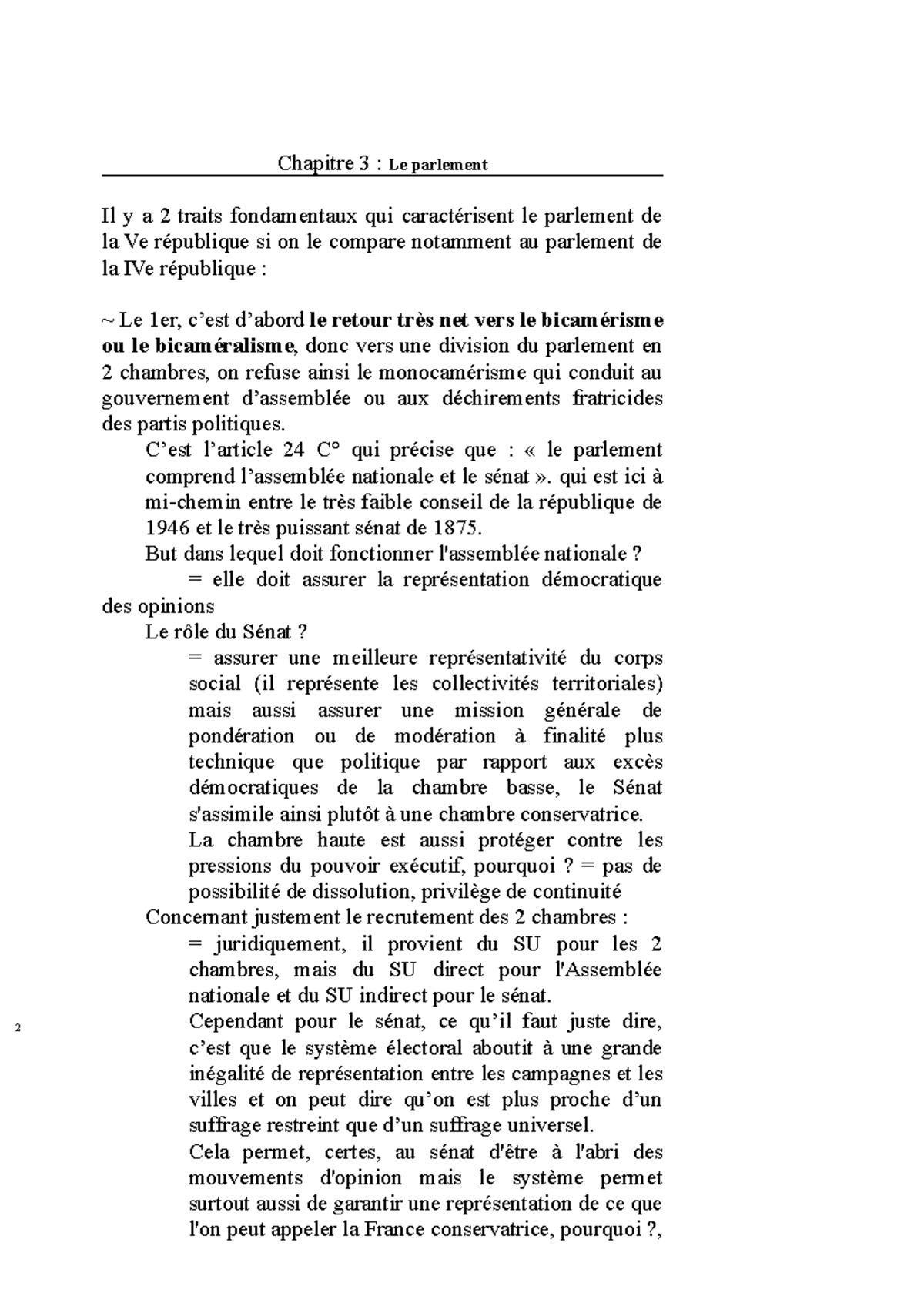 Chapitre 3 : Le Parlement sous la Ve République - Analyse et Évolution ...