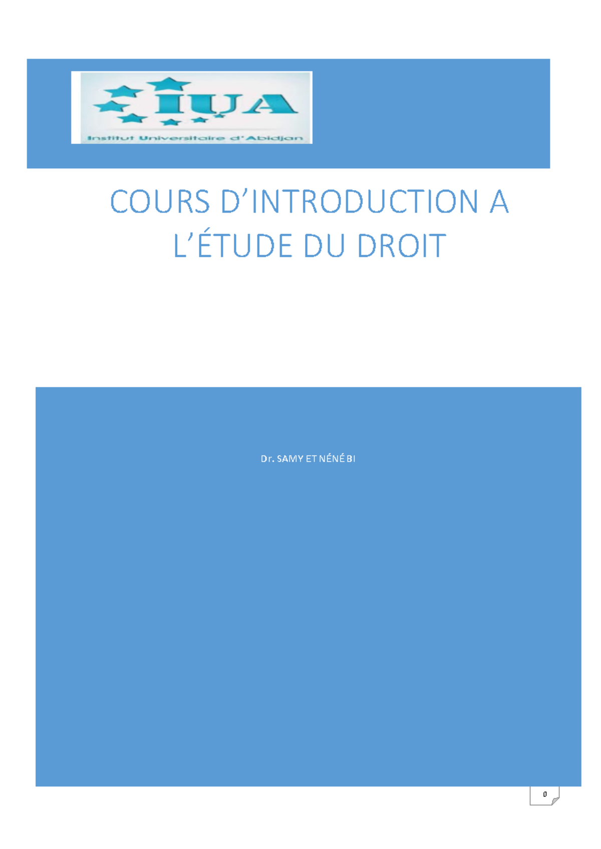 COURS A DU DROIT - Notions Fondamentales (Edition Juillet 2024) - Studocu