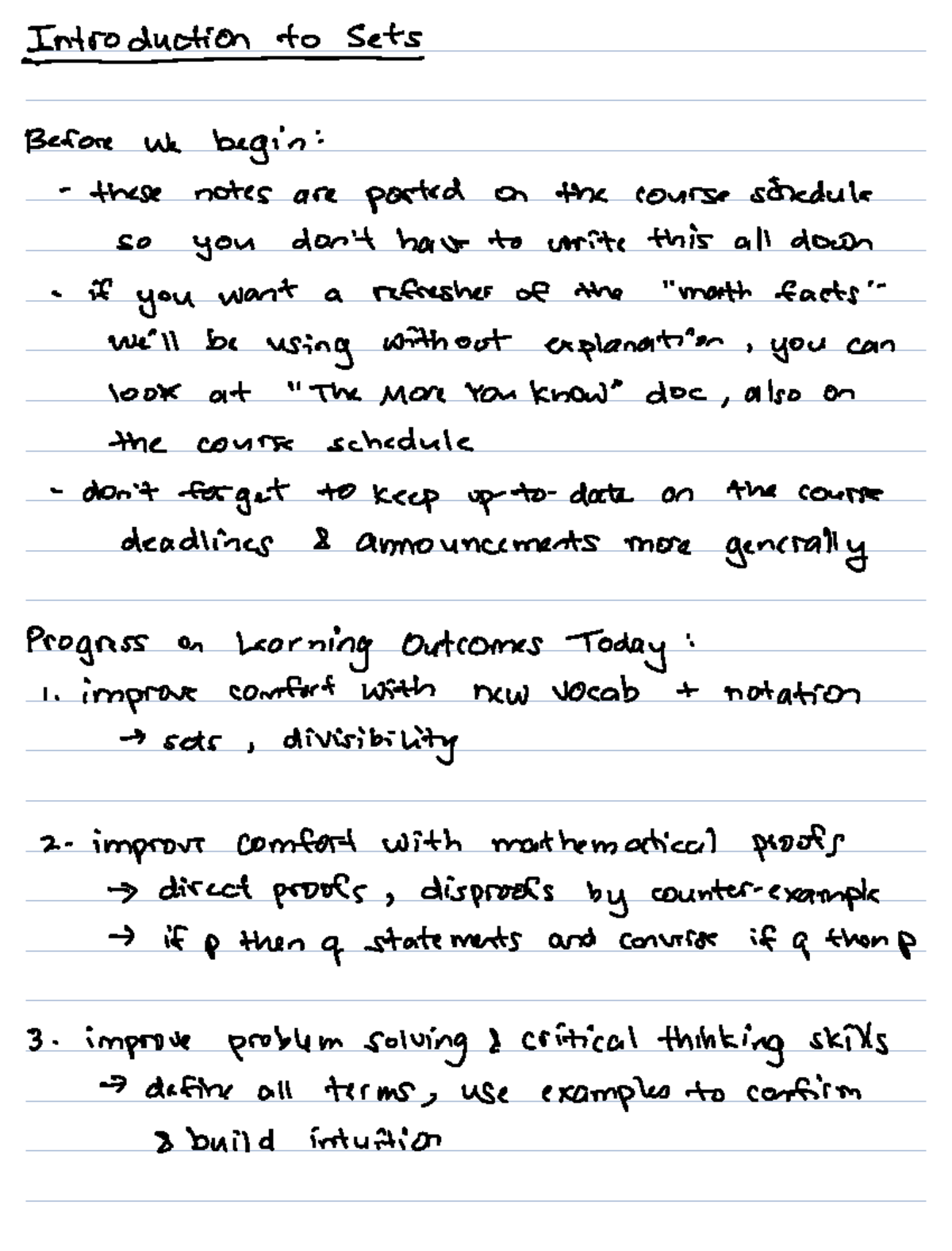 3 - Introduction to Sets: Key Concepts and Definitions - Studocu