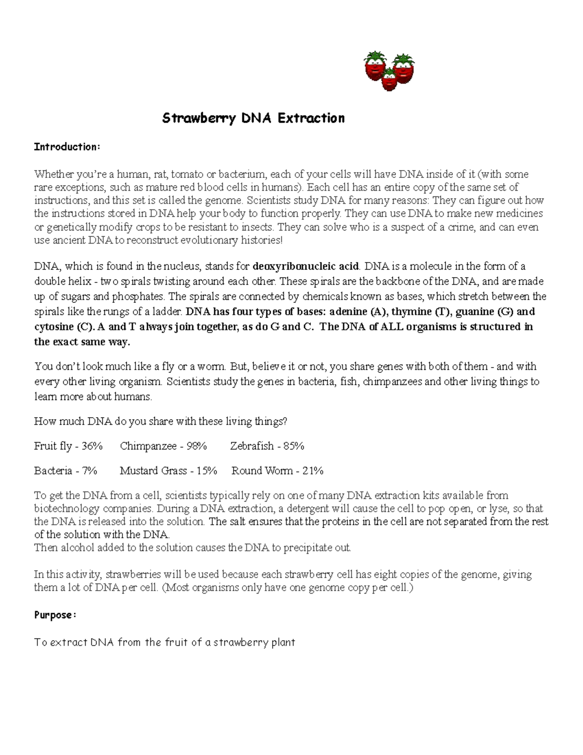 Strawberry DNA Extraction - Strawberry DNA Extraction Introduction ...