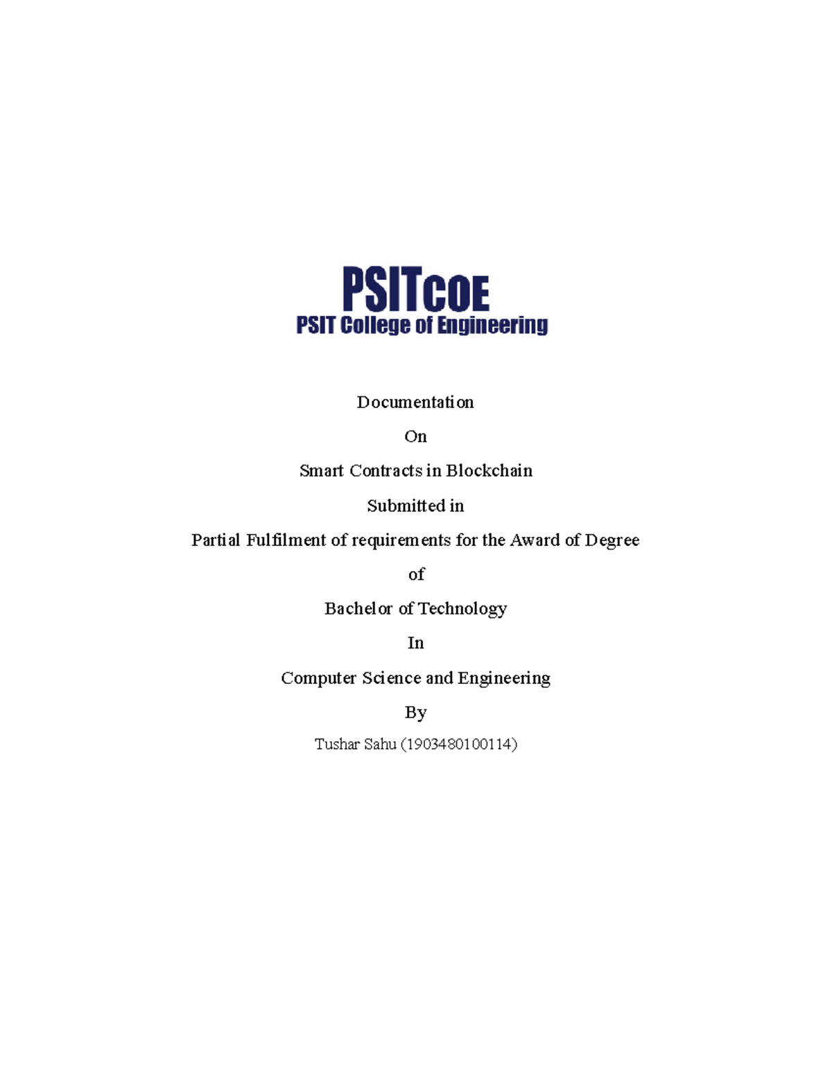 Documentation on Smart Contracts - Documentation On Smart Contracts in ...