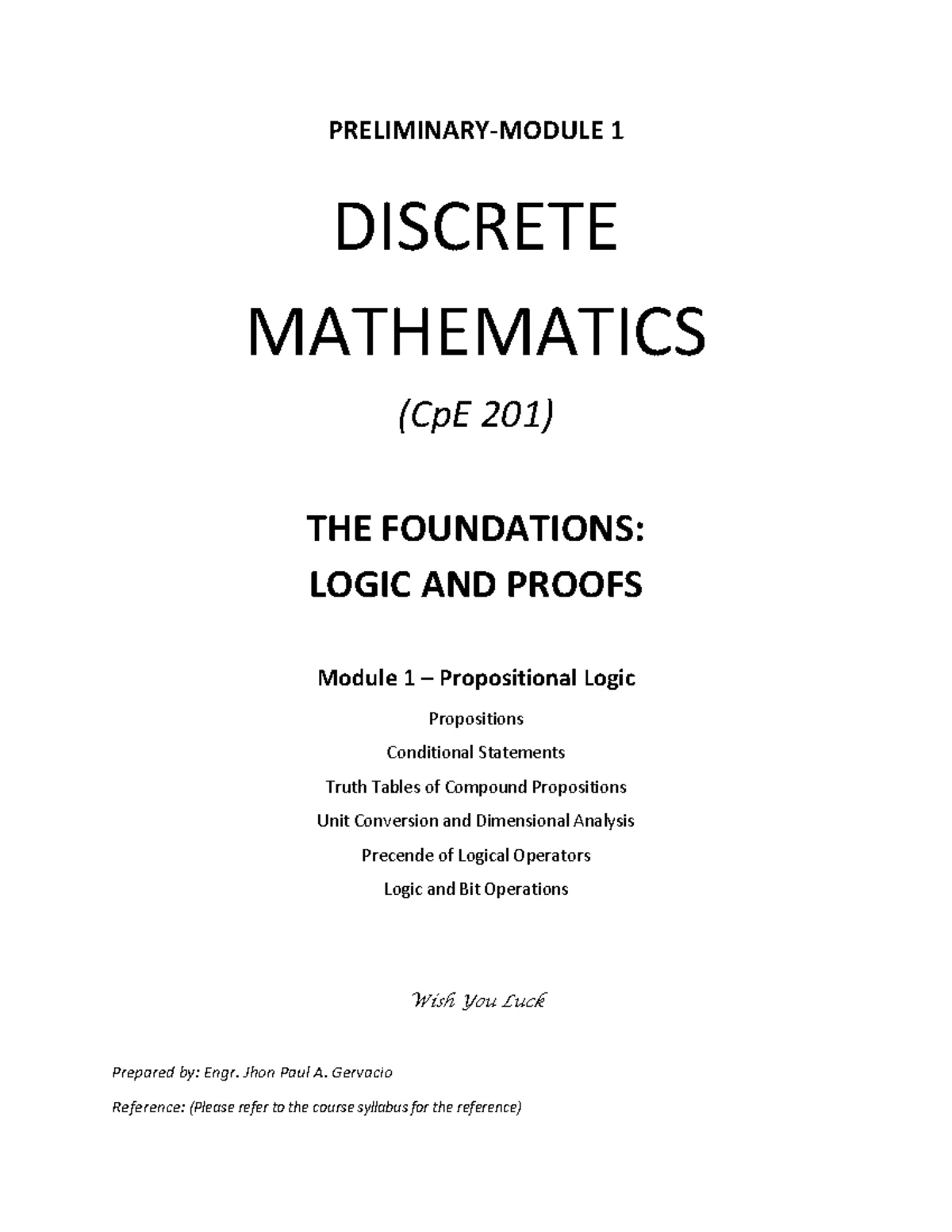 Lecture notes in Discrete Structure and Algorithm - Summary of ...