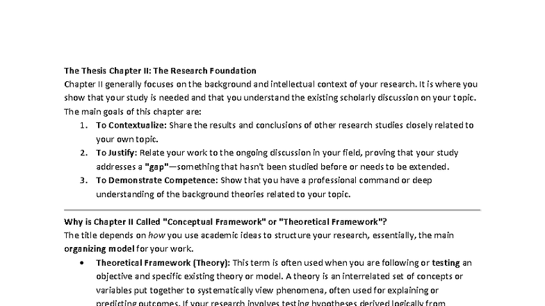 III-Lecture-2: Understanding Chapter II - The Research Foundation - Studocu