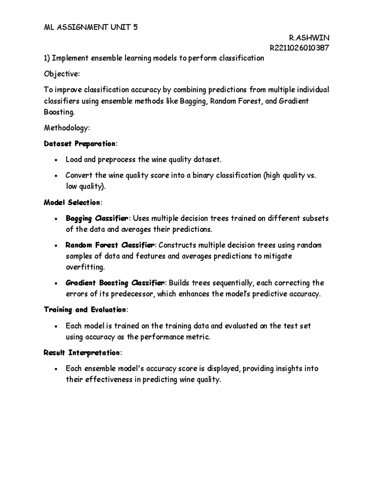 CS601PC Mid-I Exam Prep: Machine Learning Questions & Answers - Studocu