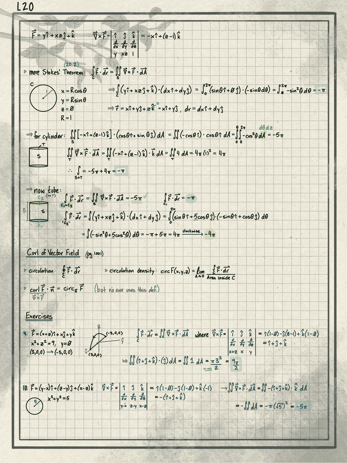 MATH 317 - Stokes' Theorem and Curl of Vector Fields Notes - Studocu