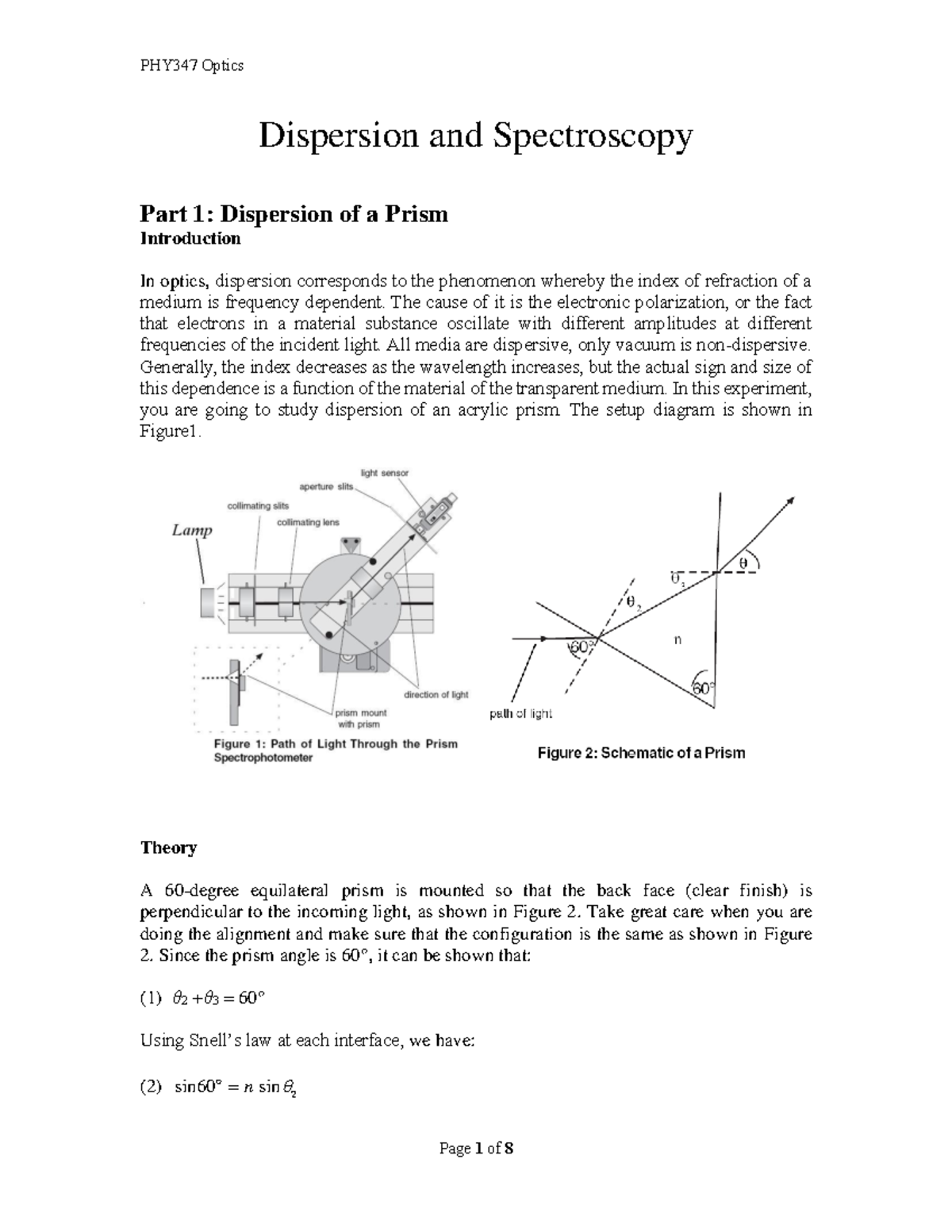 Dispersion and Spectroscopy - The cause of it is the electronic ...