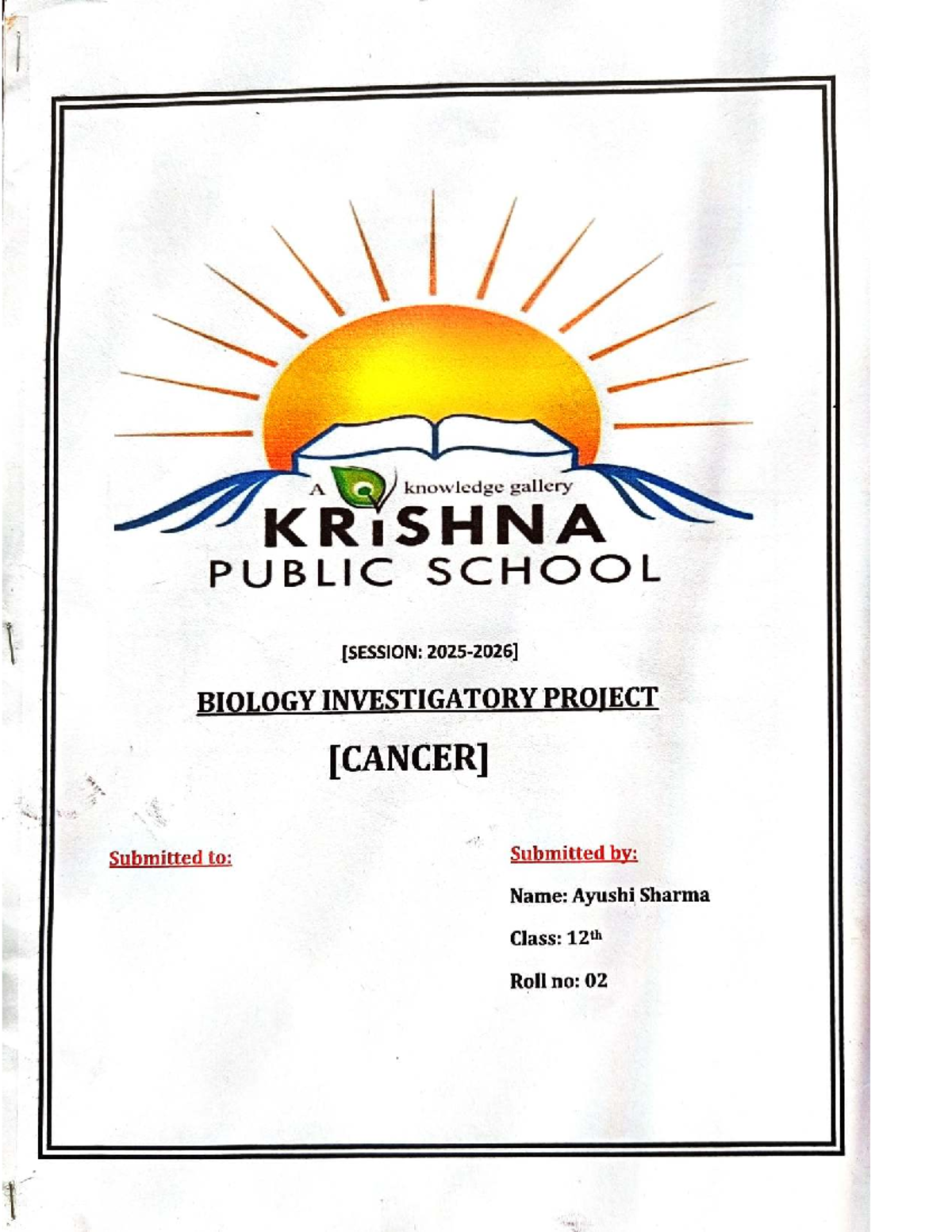 Biology Investigatory Project Class 12 - Biology class 12th labelled ...