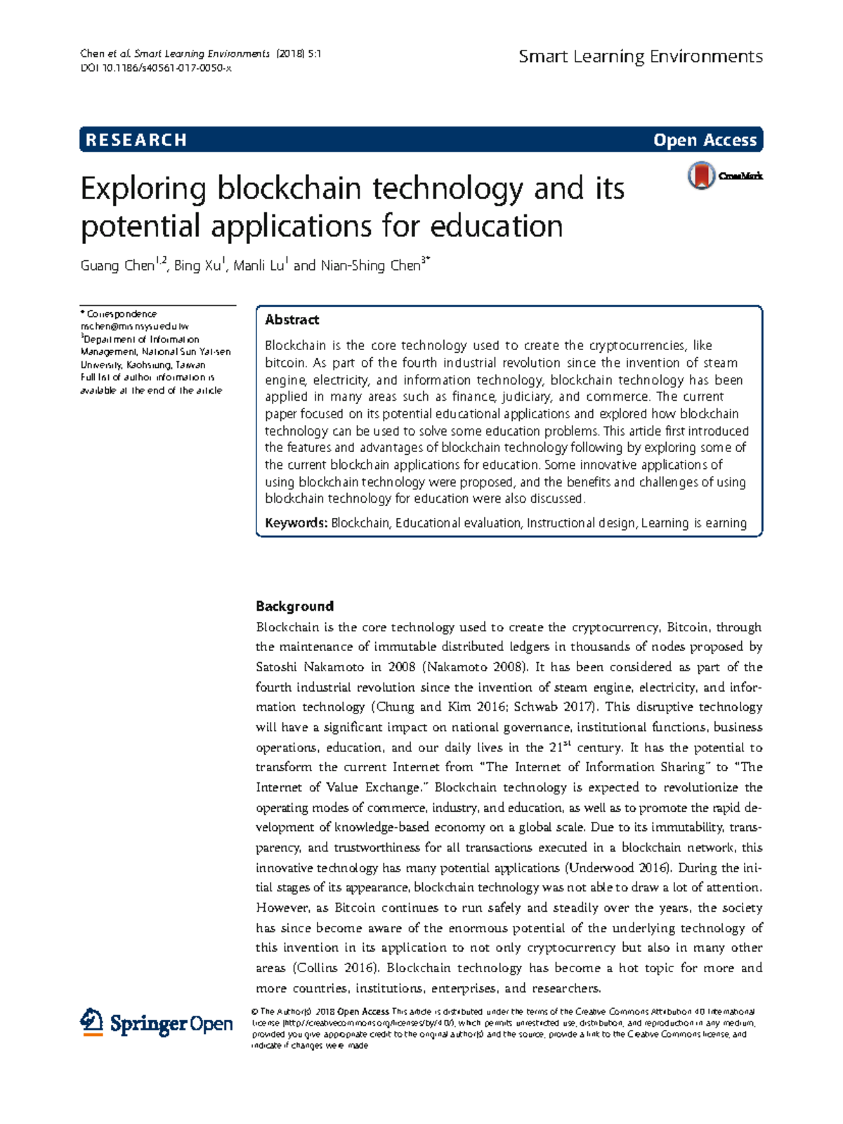 Exploring blockchain technology and its potential applications for ...