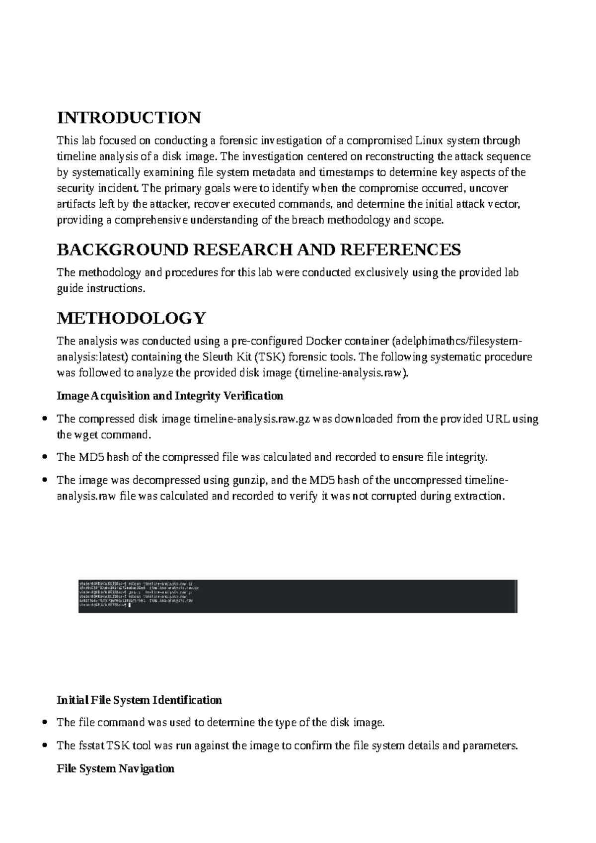 Forensic Investigation of Compromised Linux System: Timeline Analysis ...