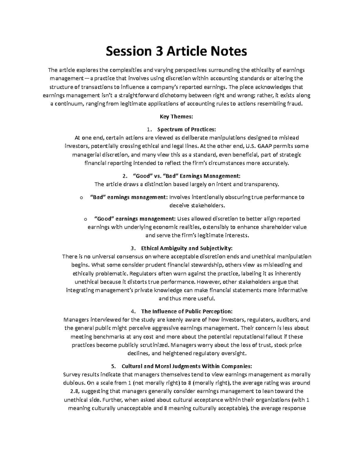 Session 3 Article Notes - Session 3 Article Notes The article explores ...