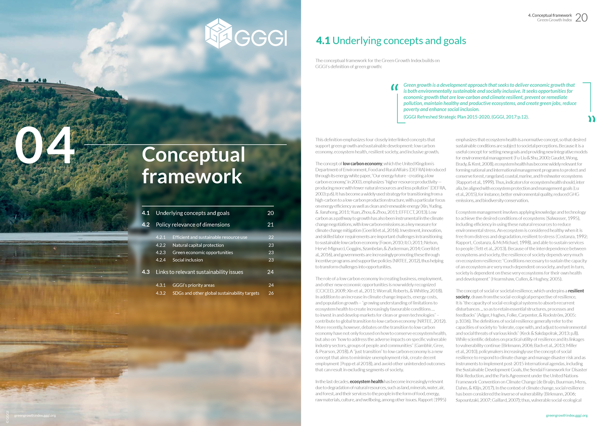 Conceptual Framework for the Green Growth Index (19 4) - Studocu